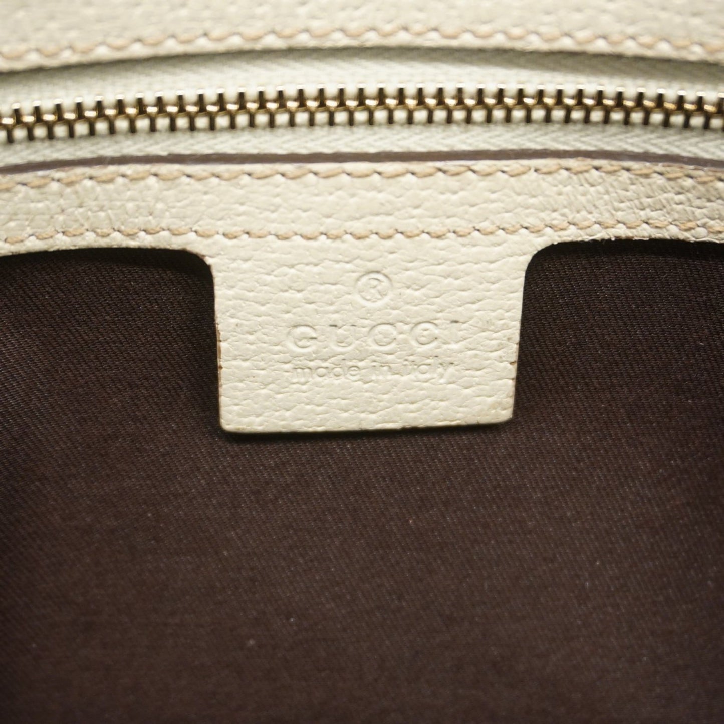 Gucci Beige Brown Canvas Handbag ( )