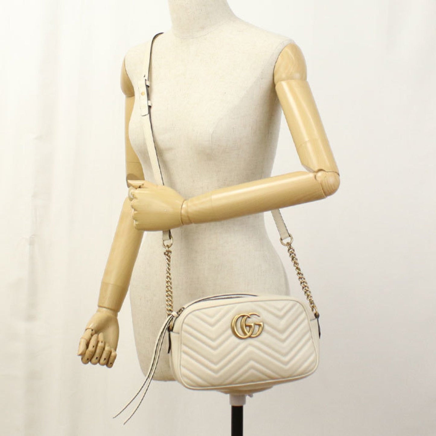Gucci White Leather Shoulder Bag ( )