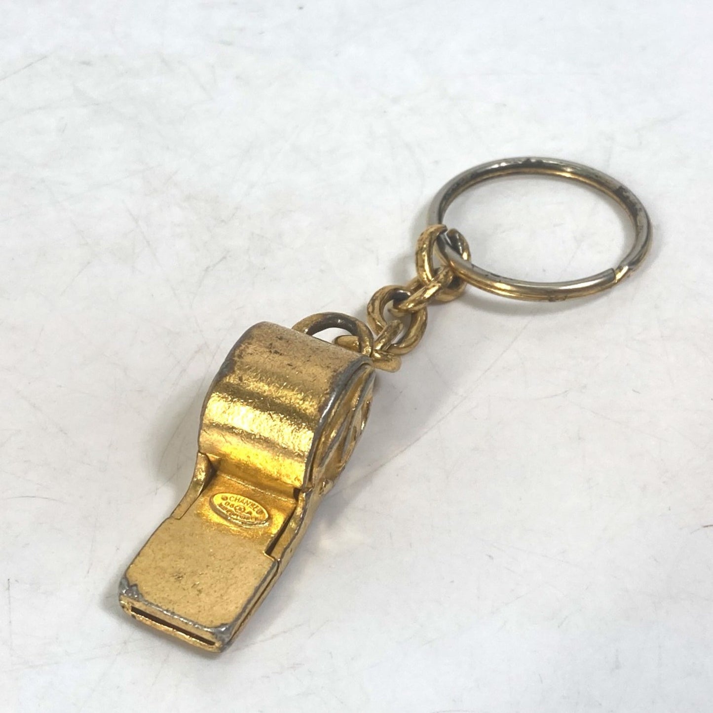 Chanel 96A   CC Mark Bag Charm Key Holder Gold