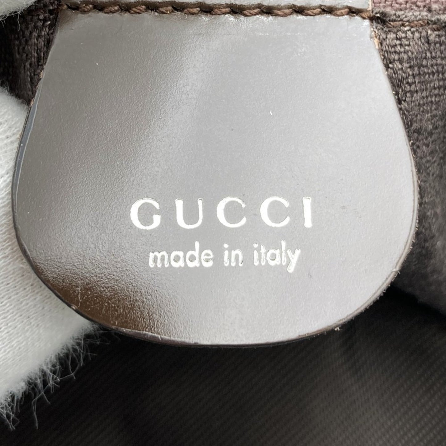 Gucci Brown Nylon Leather Shoulder Bag ( )