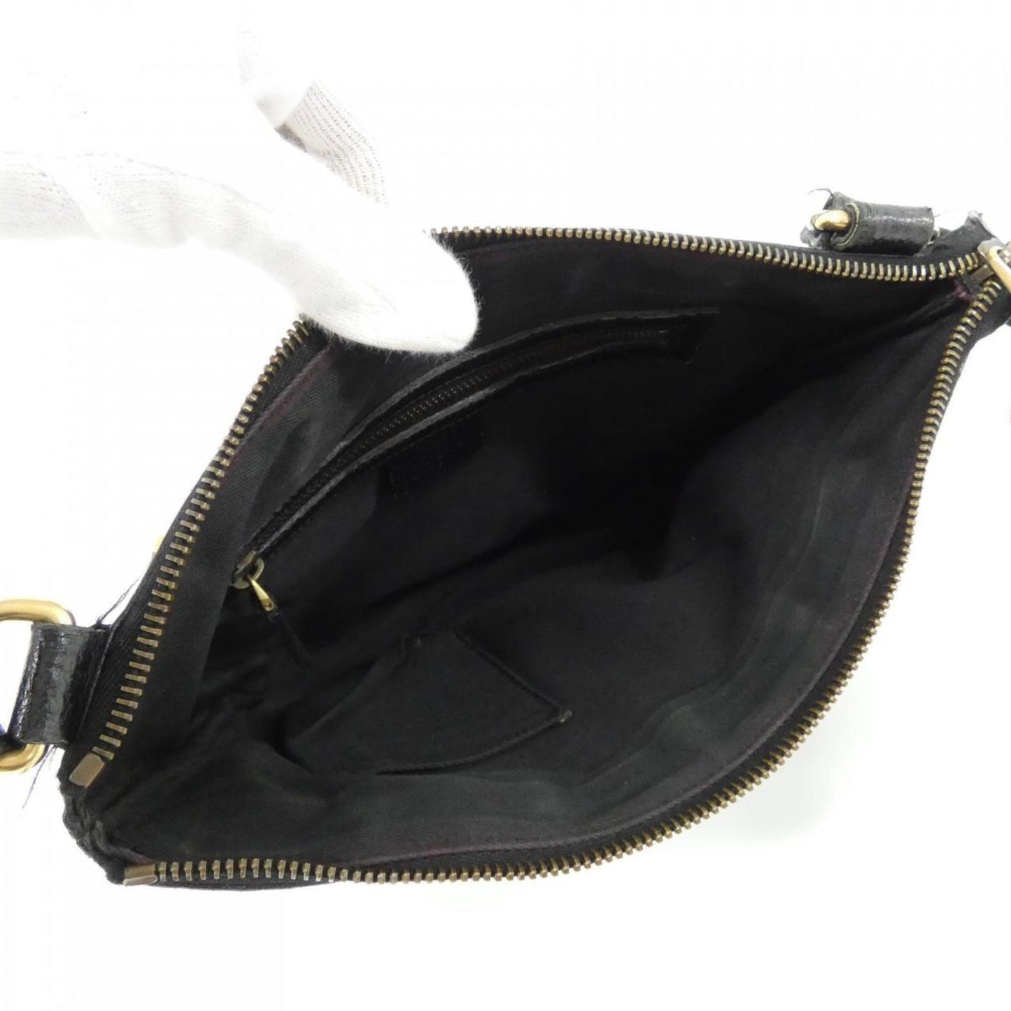 Gucci Black Gg Canvas Shoulder Bag ( )