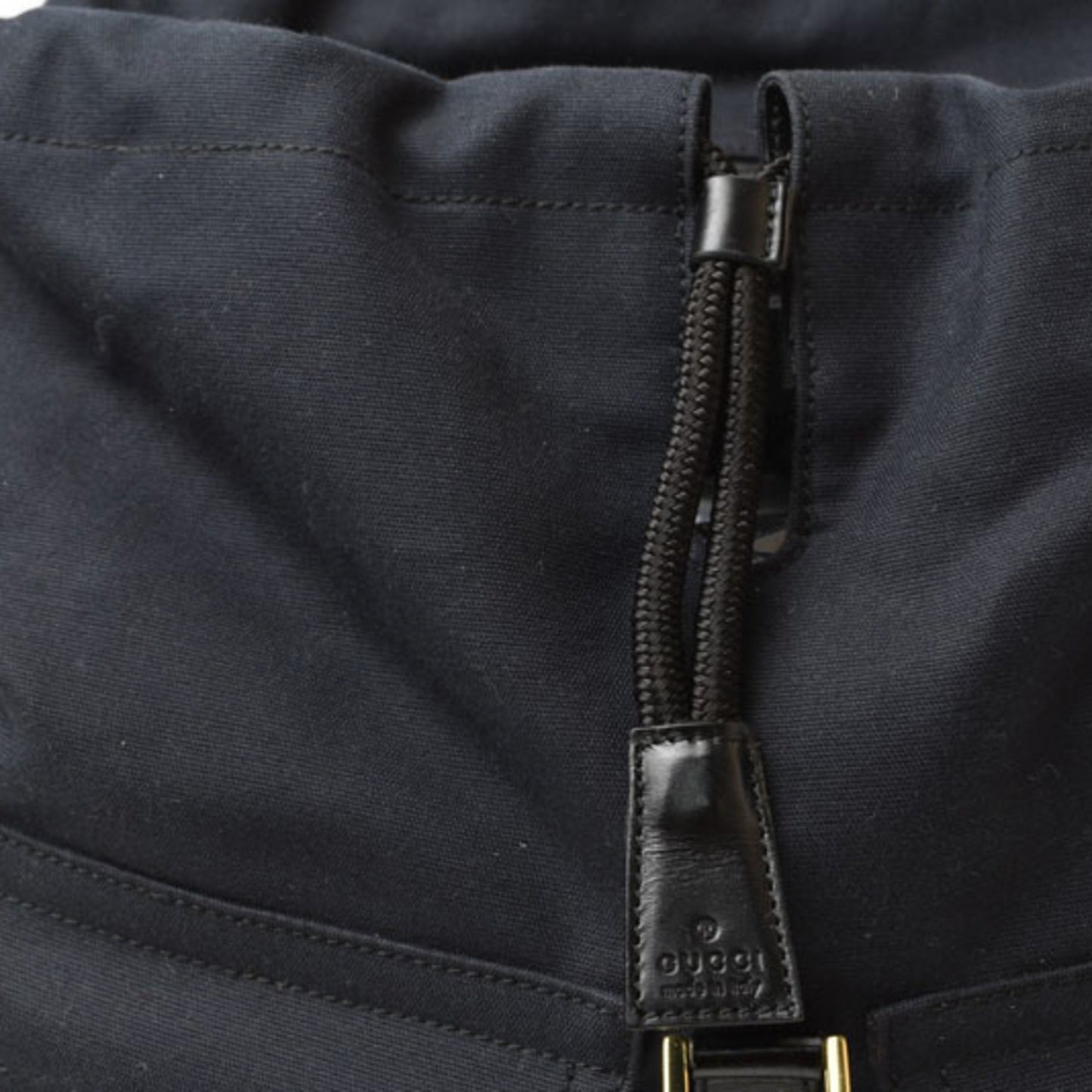 Gucci Black Cotton Canvas Shoulder Bag Sling Bag ( )