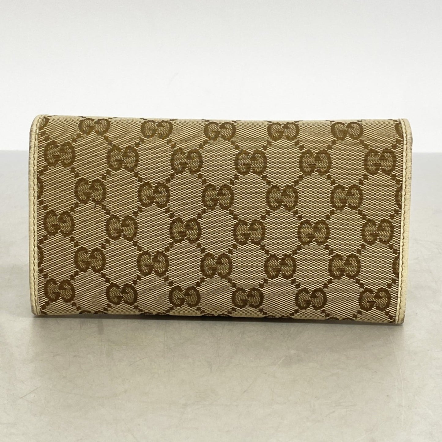 Gucci Brown Canvas Long Wallet (Bi-Fold) ( )