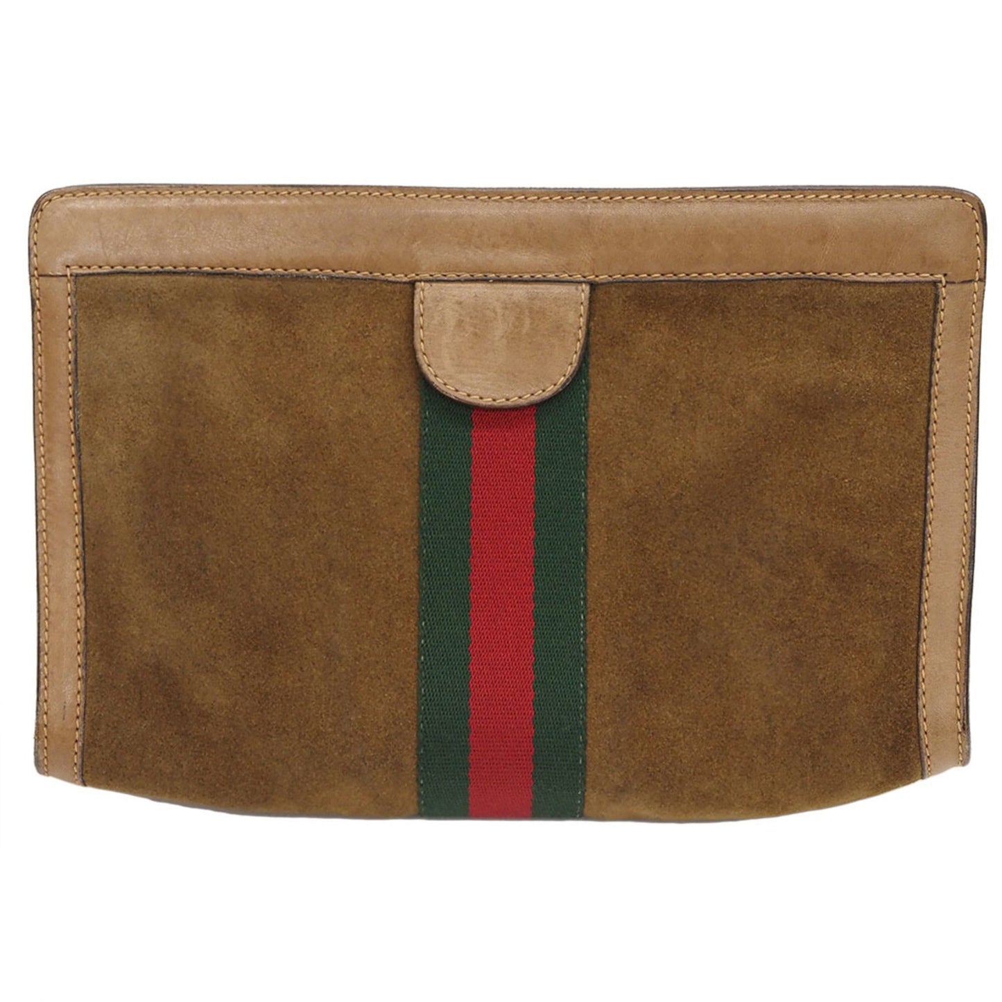 GUCCI   Clutch Bag Sherry Line Perfume Suede Second Women's