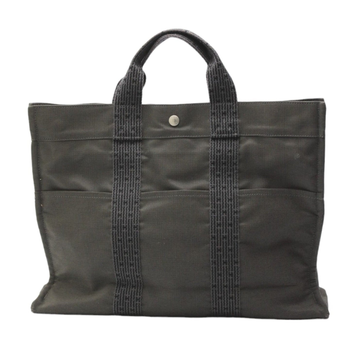 Hermes Her Line Gray Canvas Tote Bag ( )
