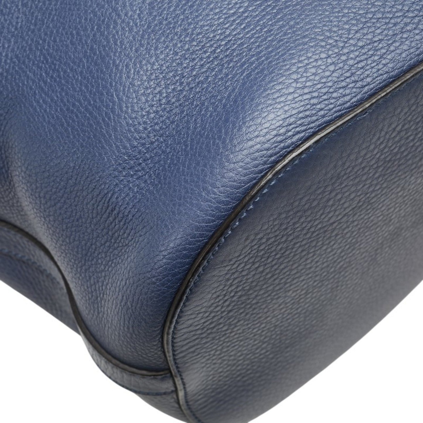 Gucci Bamboo Navy Leather Handbag Shoulder Bag ( )