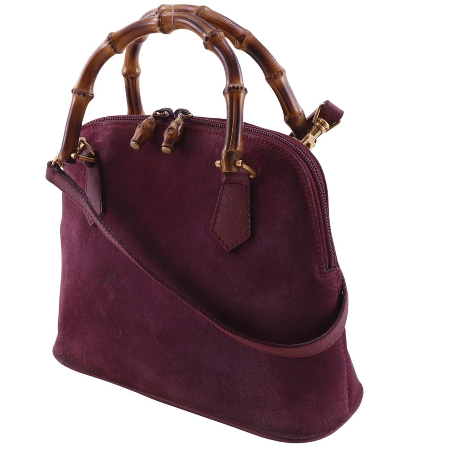 Gucci Purple Suede Handbag ( )