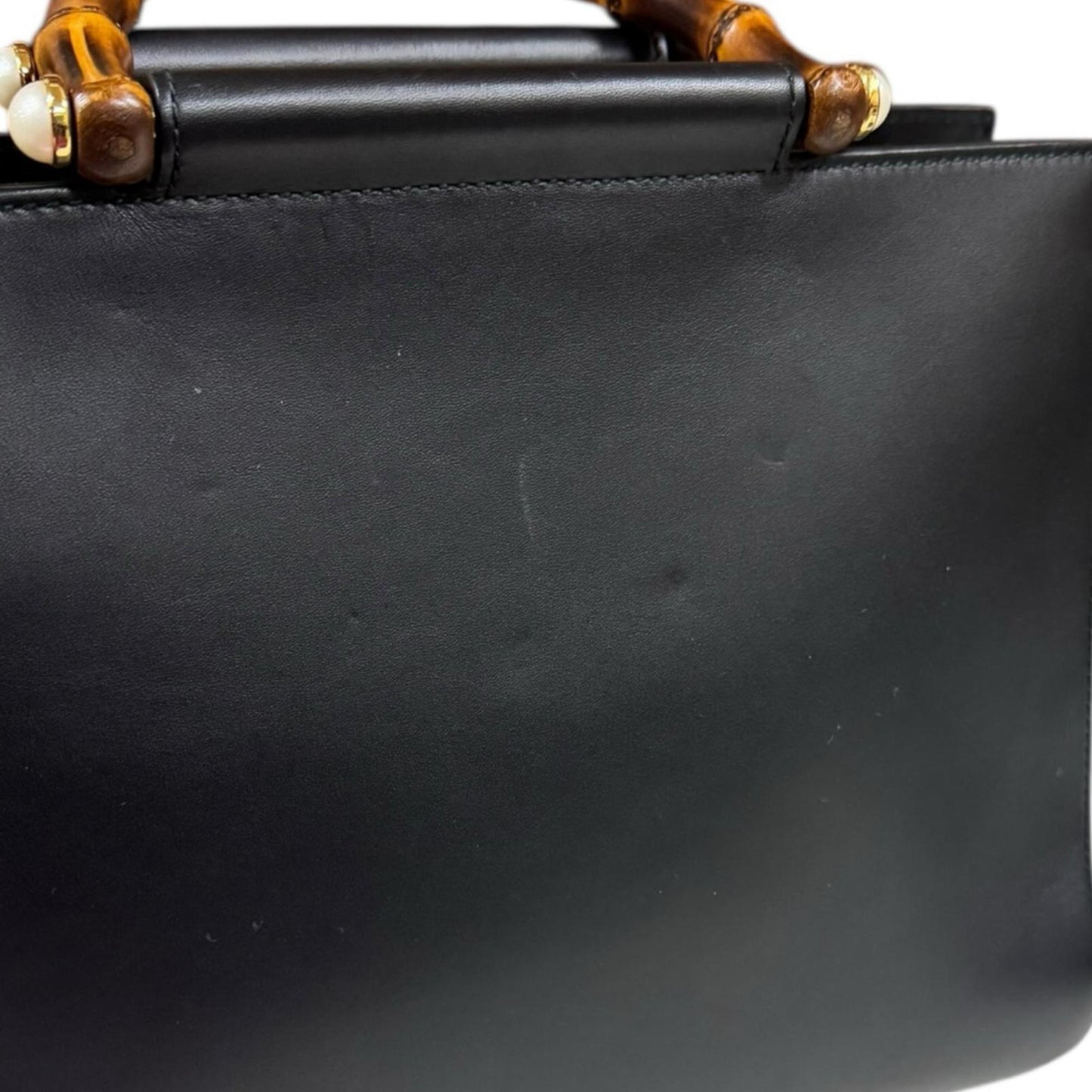 Gucci Black Bamboo Shoulder Bag ( )