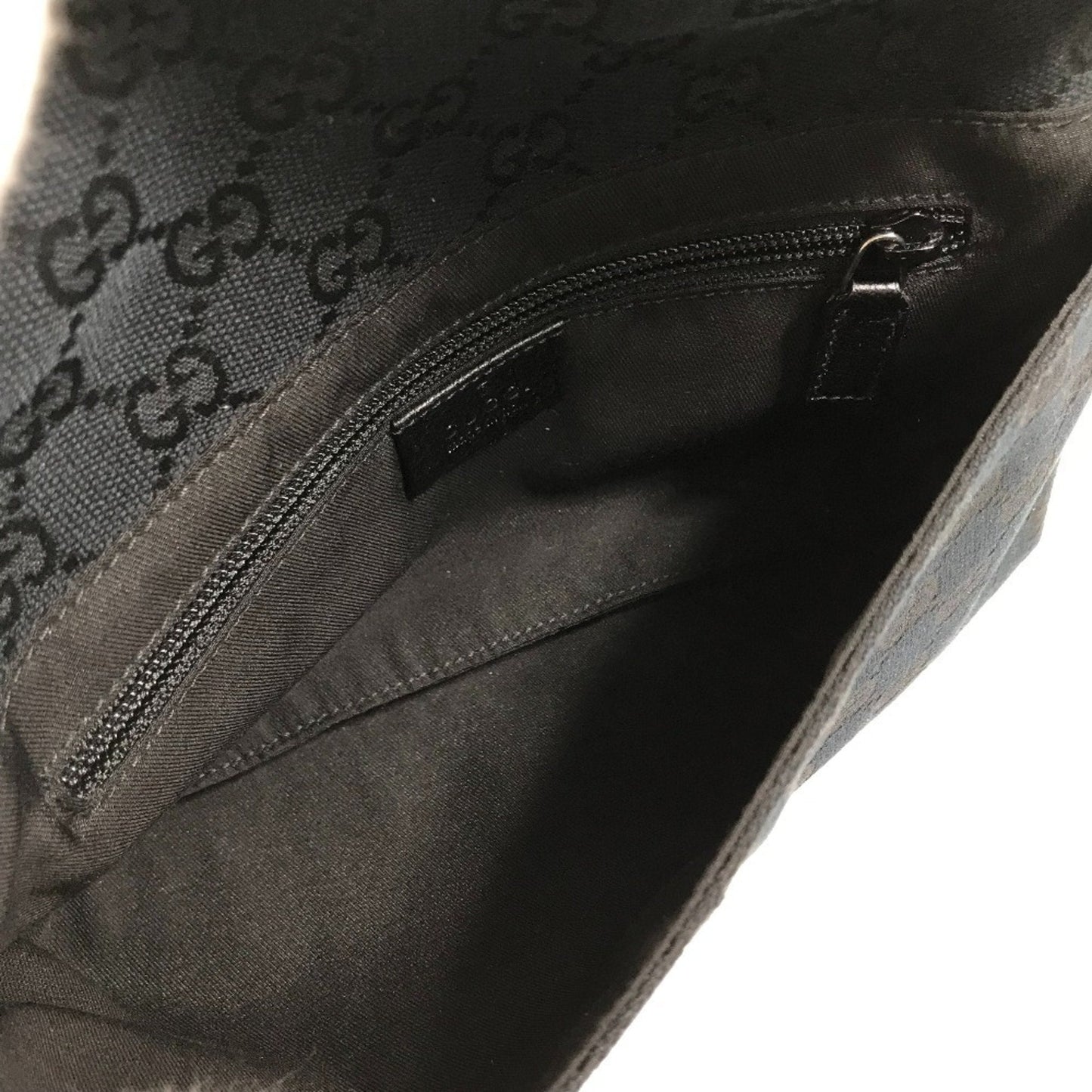Gucci Black Gg Canvas Leather Fanny Pack ( )