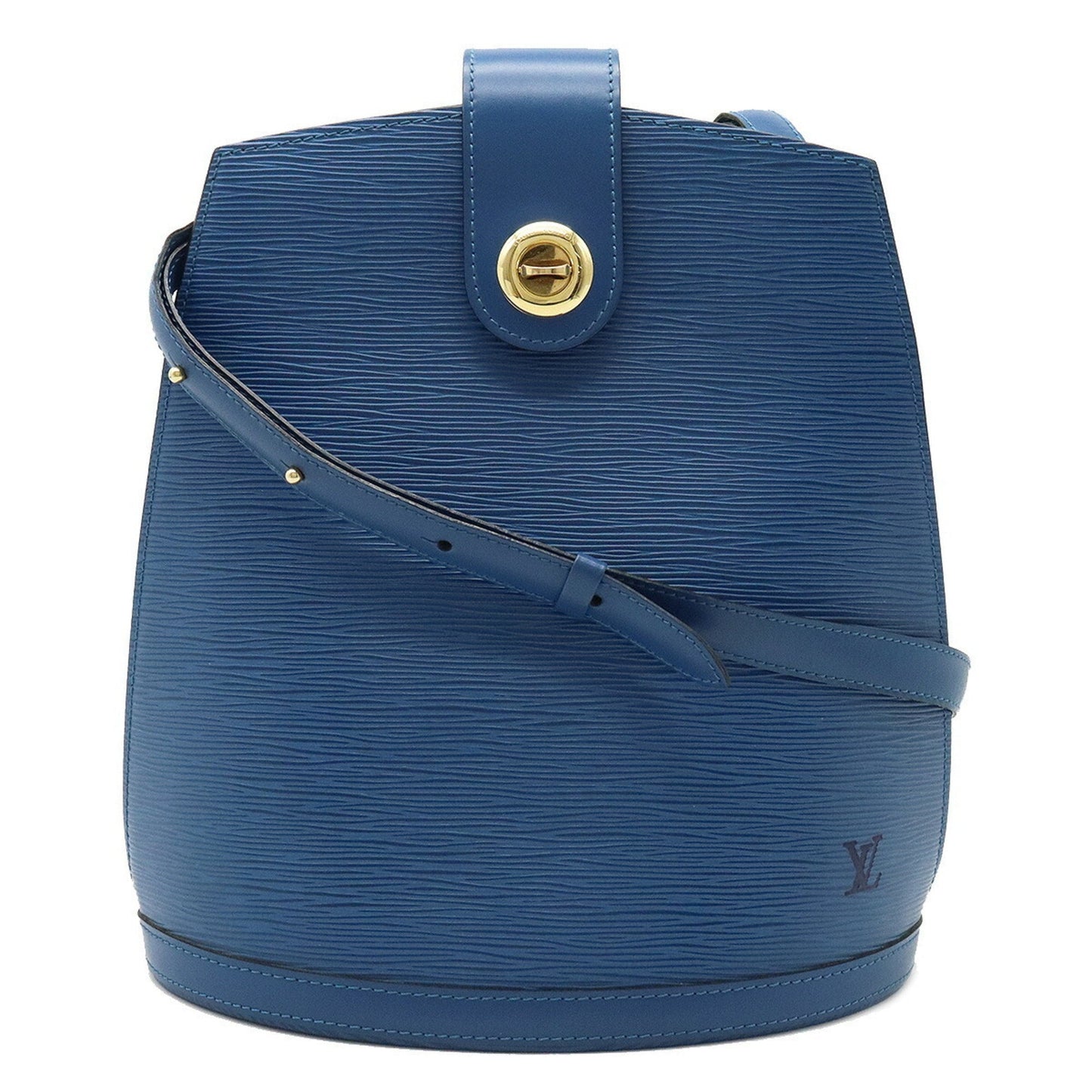 LOUIS VUITTON Epi Cluny Shoulder Bag Leather Toledo Blue M52255