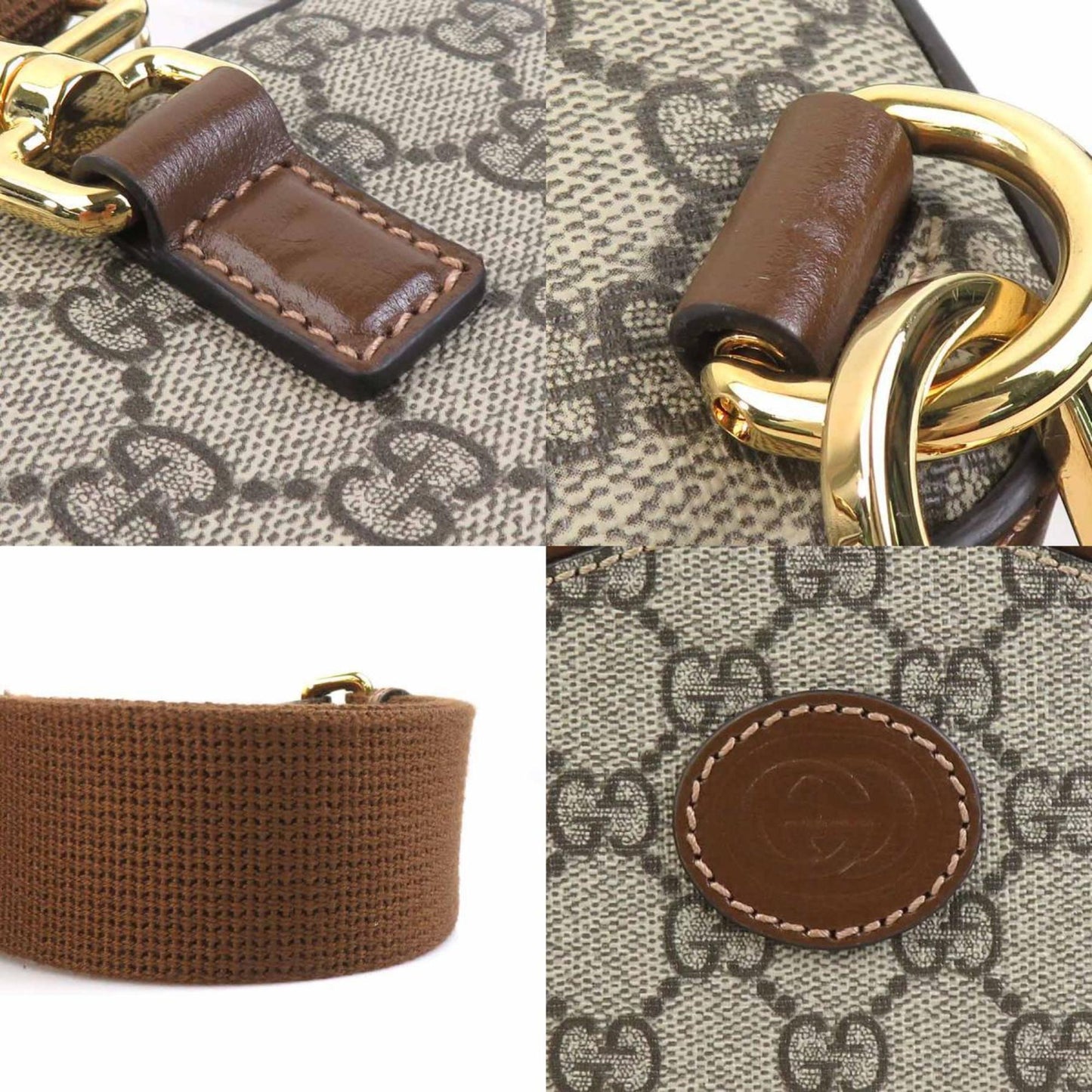 Gucci Brown Gg Supreme Sling Bag ( )
