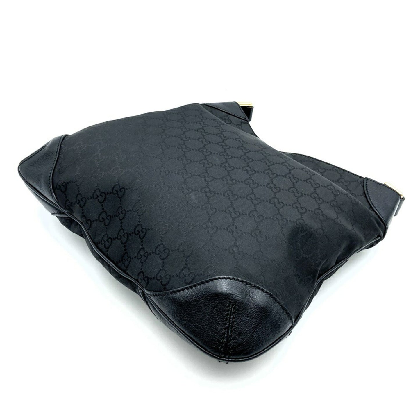 Gucci Black Nylon Leather Shoulder Bag ( )