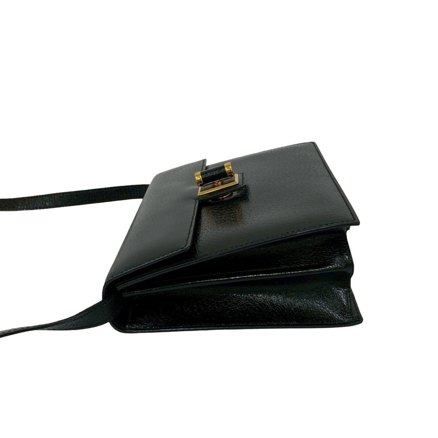 Gucci Black Leather Shoulder Bag ( )