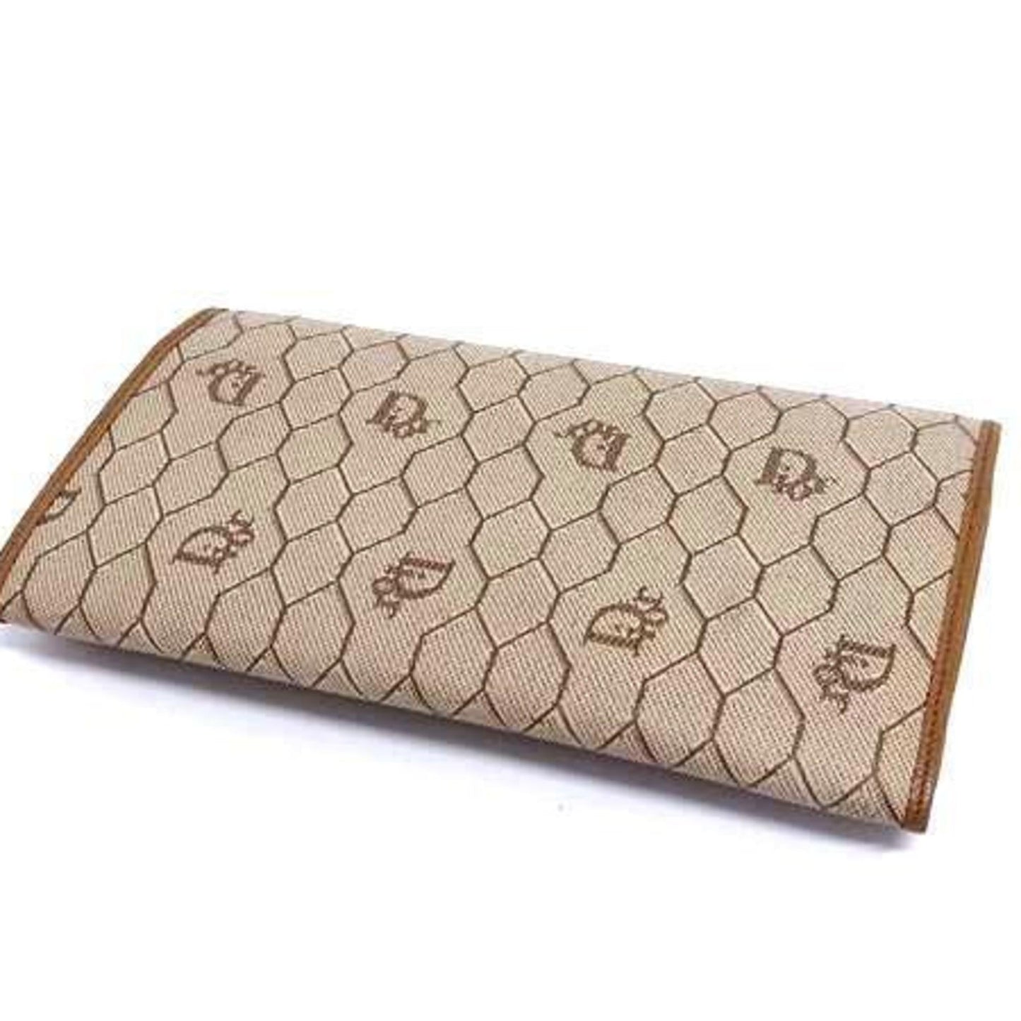 Christian Dior Beige Beige Brown Brown Pvc Leather Coin Purse/Coin Case ()