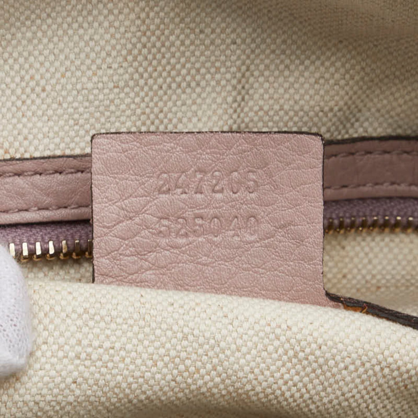 Gucci Beige Pink Canvas Leather Handbag Shoulder Bag ( )
