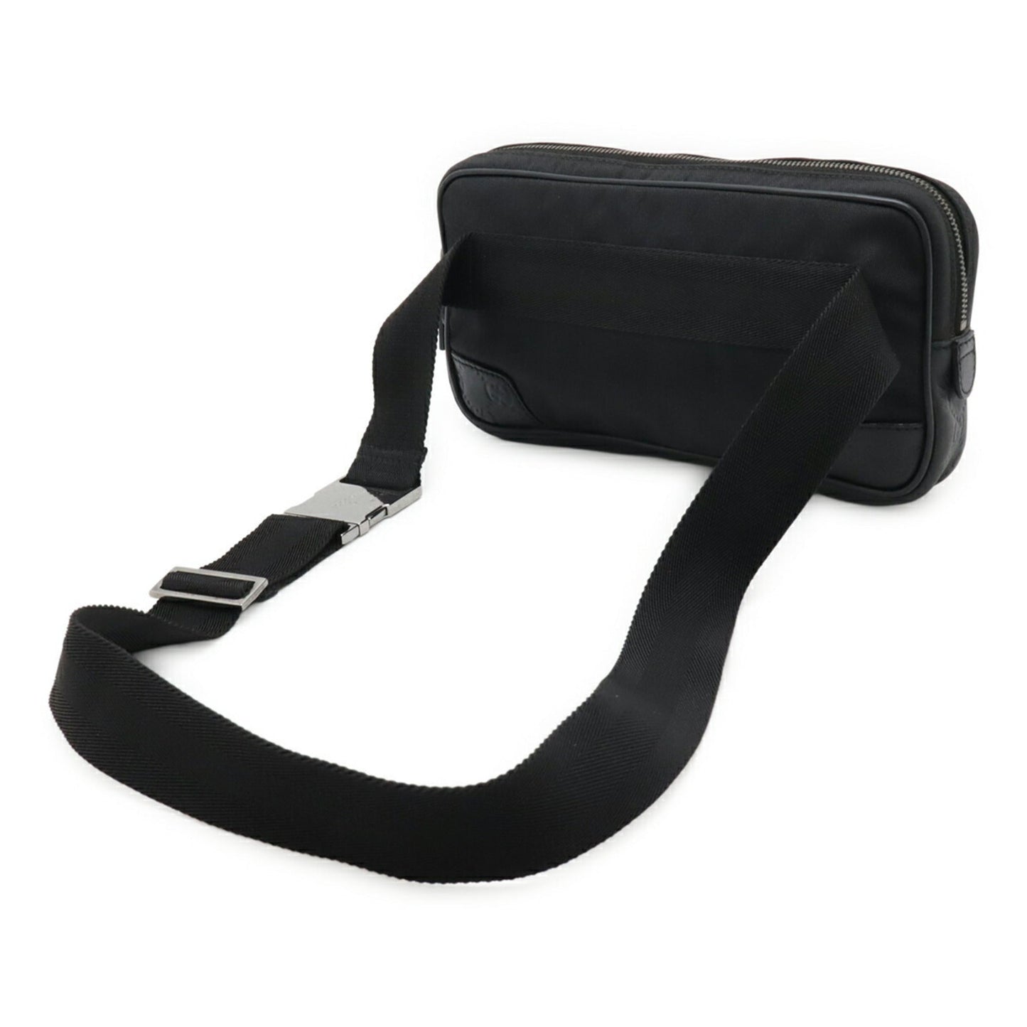 Gucci Black Nylon Canvas Leather Fanny Pack Pouch ( )