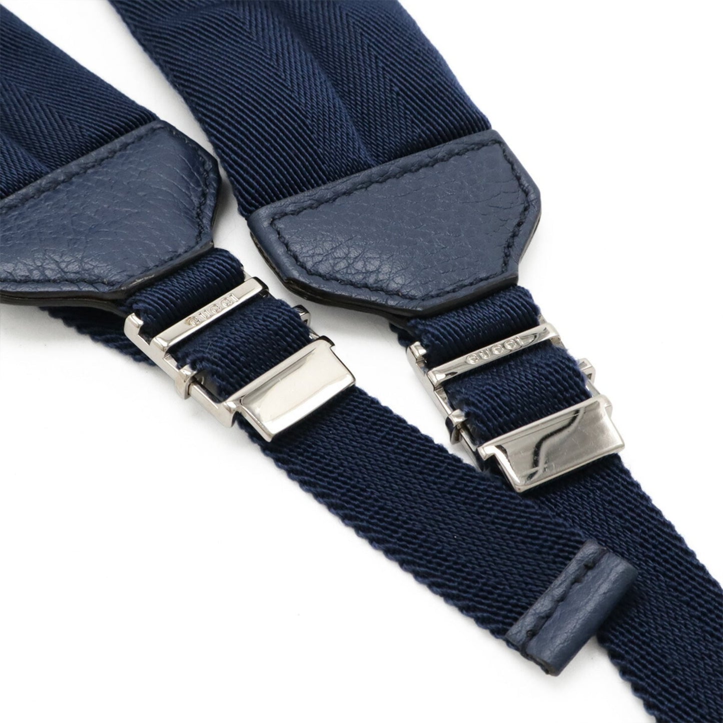 Gucci Navy Nylon Leather Backpack ( )