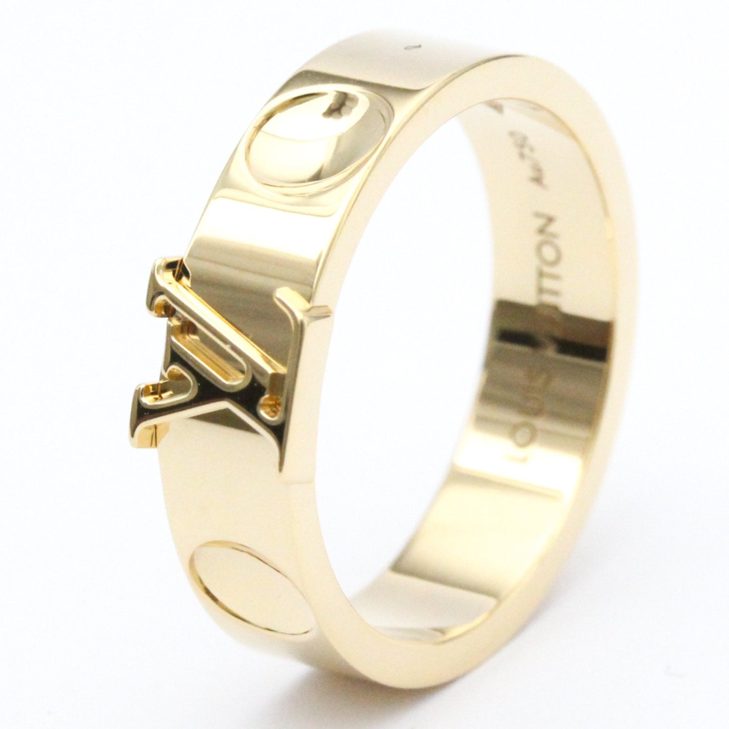 LOUIS VUITTON Berg Amplant LV Ring Q9K96H Yellow Gold [18K] Fashion No Stone Band Ring Gold