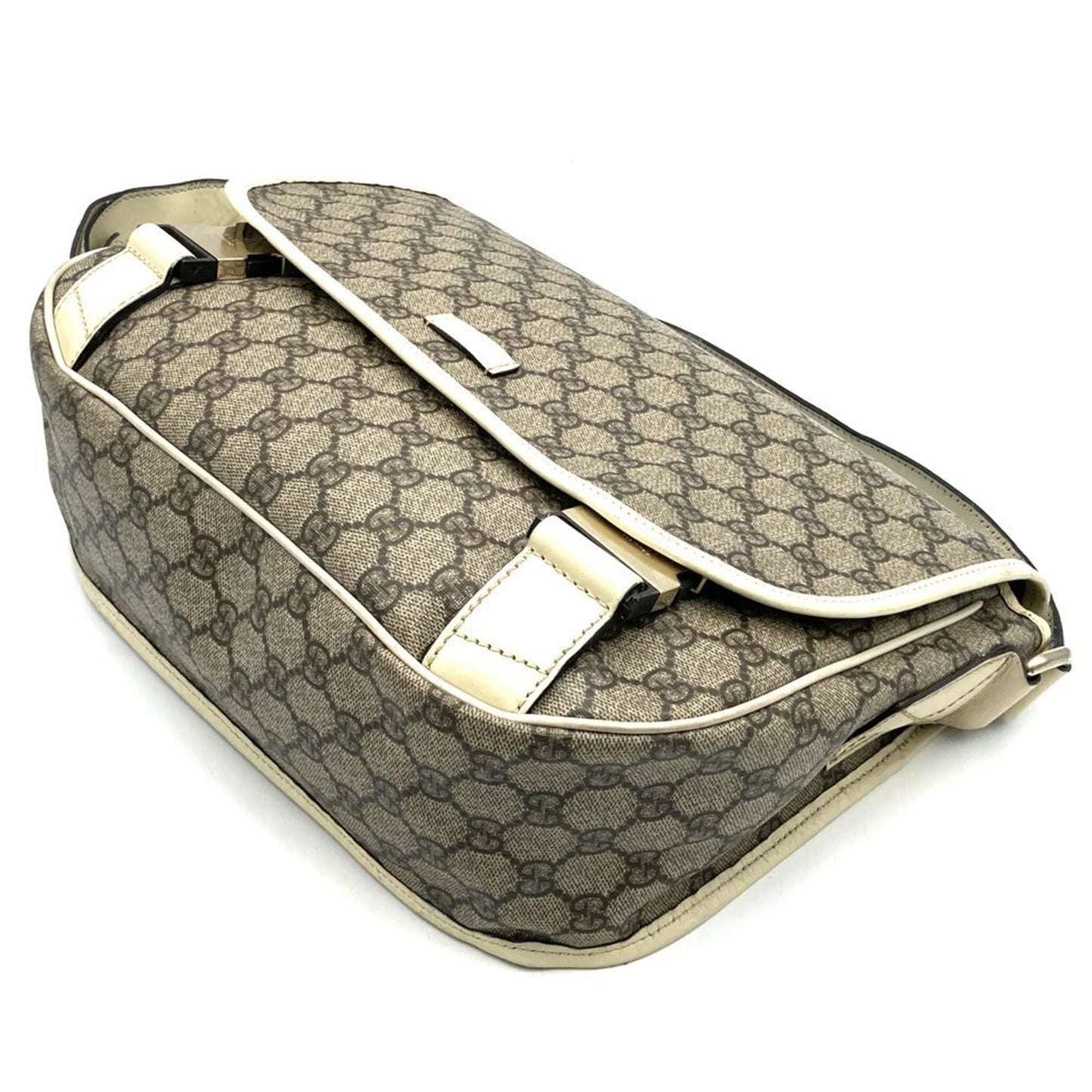 Gucci Beige Brown Gg Supreme Shoulder Bag ( )