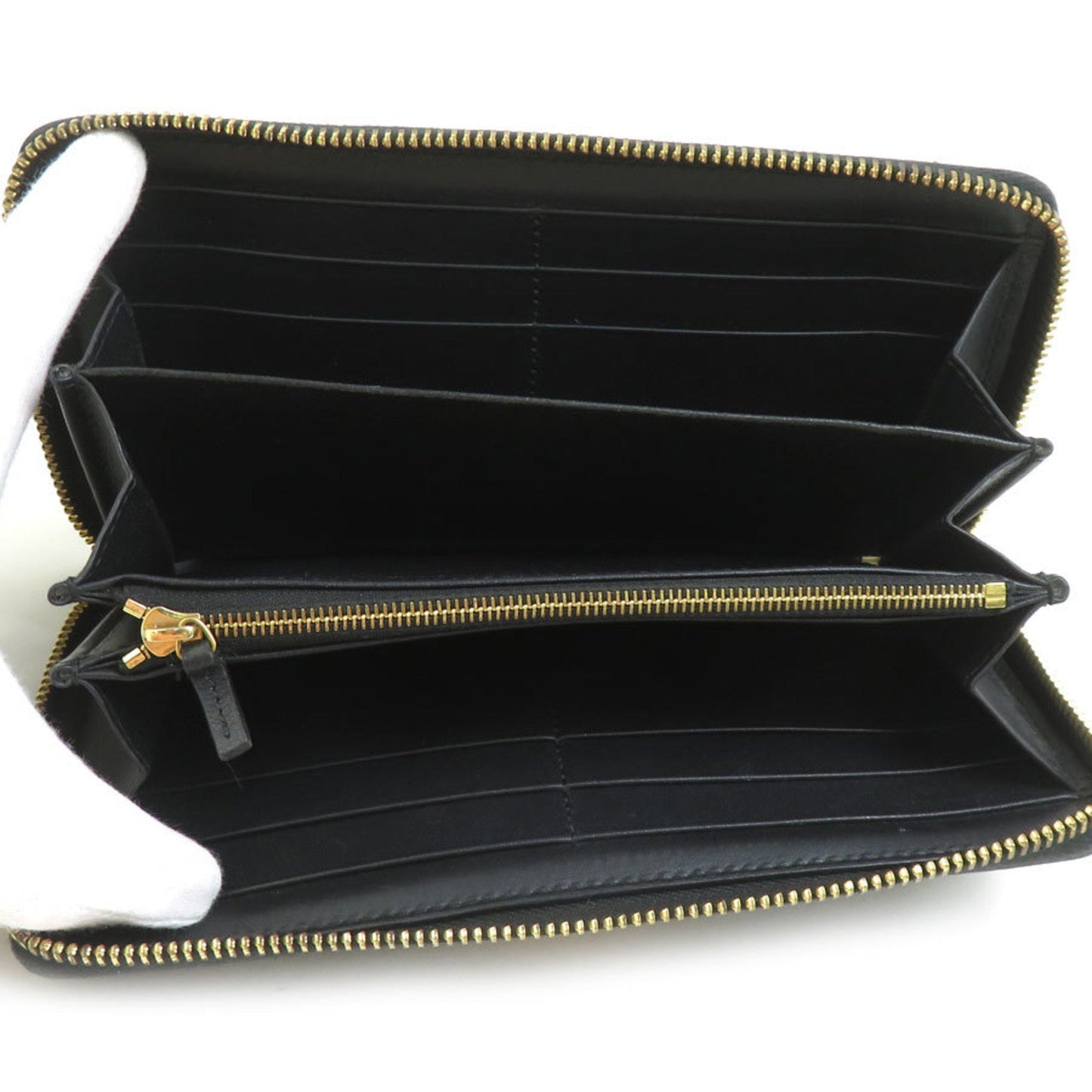 Gucci Black Leather Long Bill Wallet (Bi-Fold) ( )