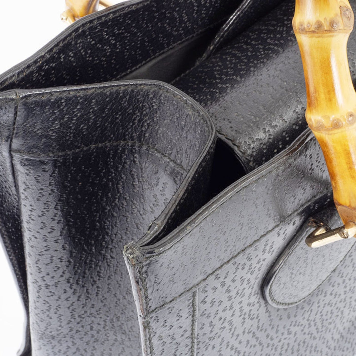 Gucci Black Leather Tote Bag ( )