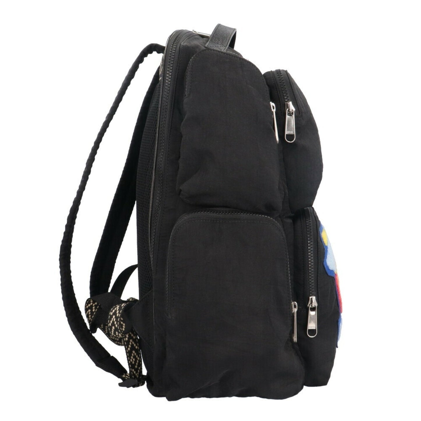 Gucci Black Multi-Color Nylon Backpack ( )
