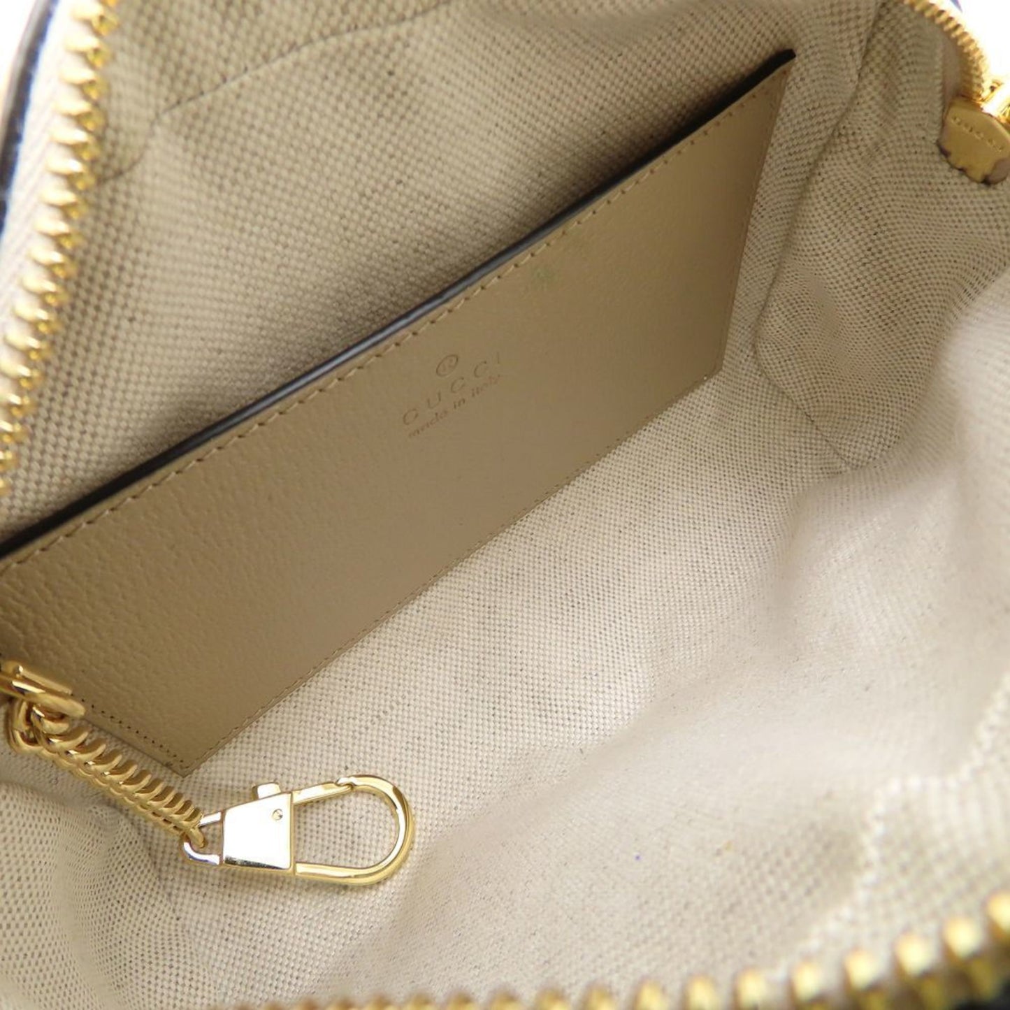 Gucci Beige White Gg Supreme Leather Shoulder Bag ( )