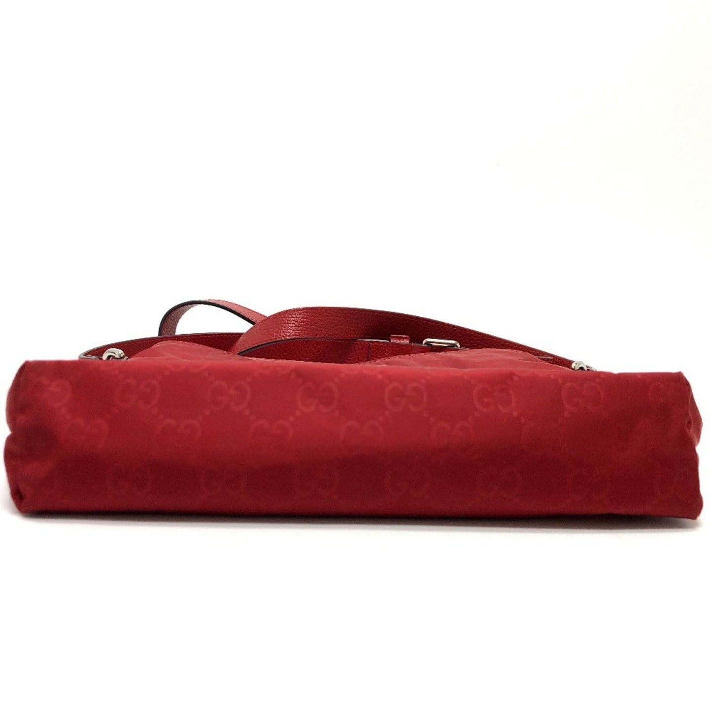 Gucci Red Color Nylon Leather Shoulder Bag ( )