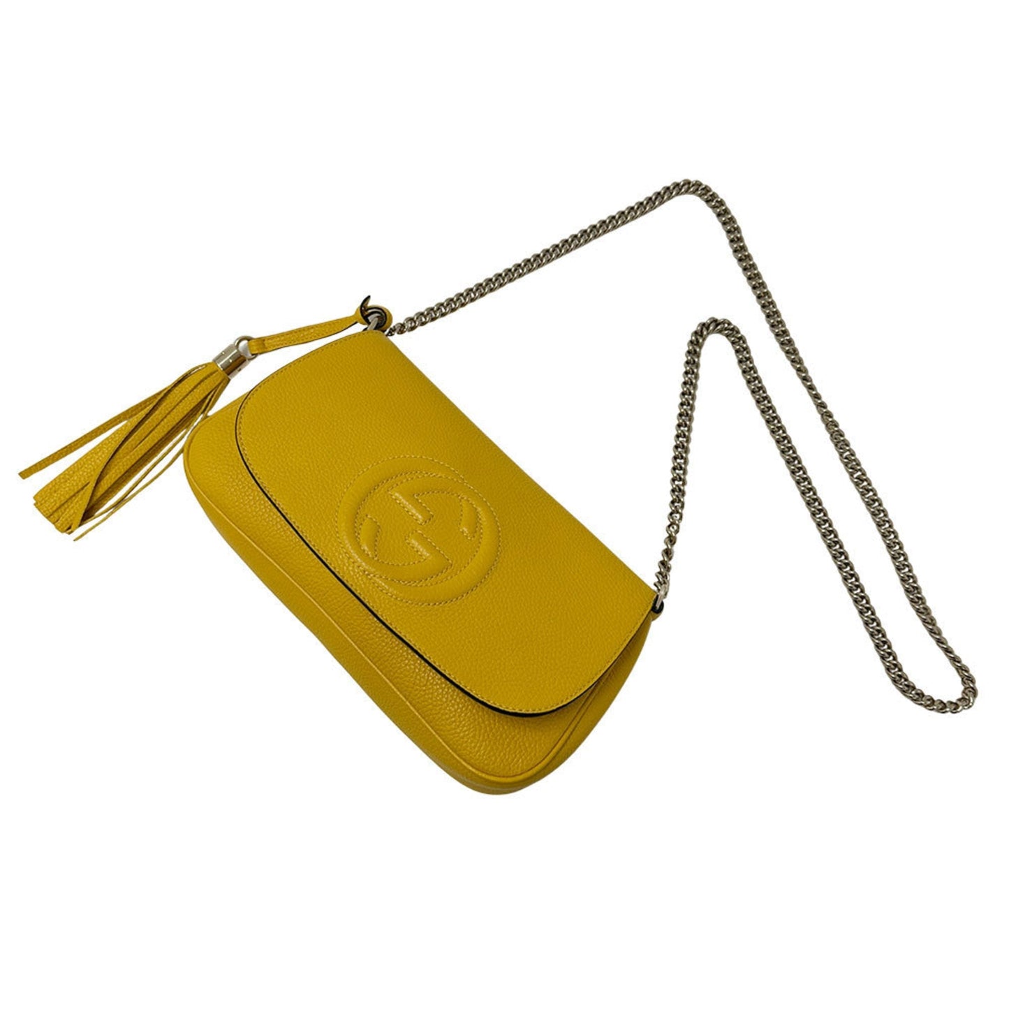 Gucci Soho Yellow Leather Shoulder Bag ( )