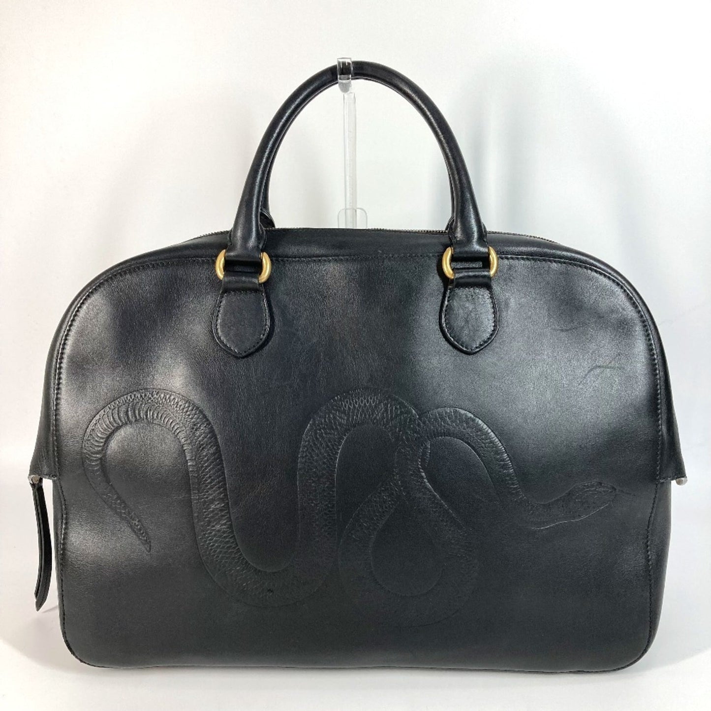 Gucci Black Leather Boston Bag Shoulder Bag ( )