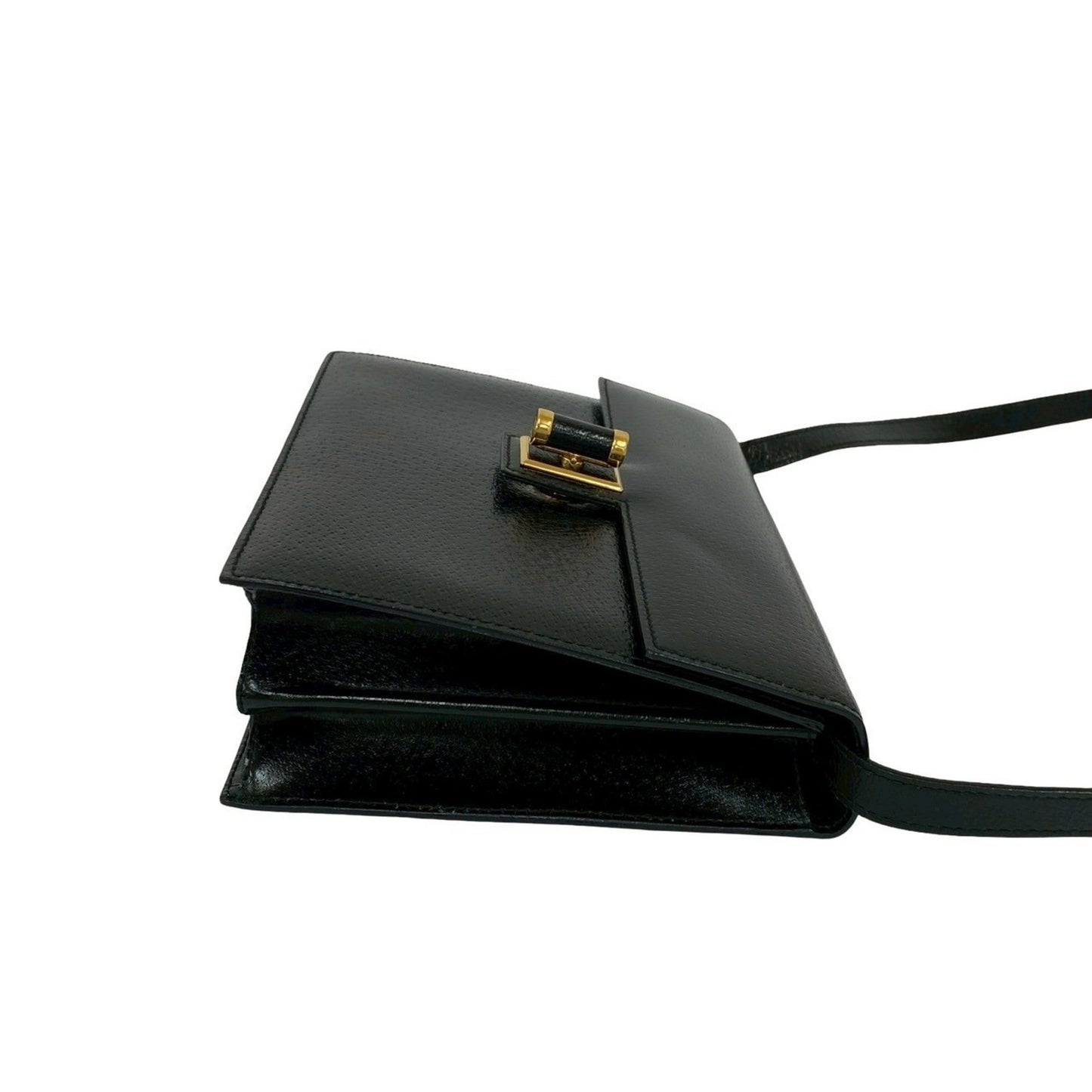 Gucci Black Leather Shoulder Bag ( )