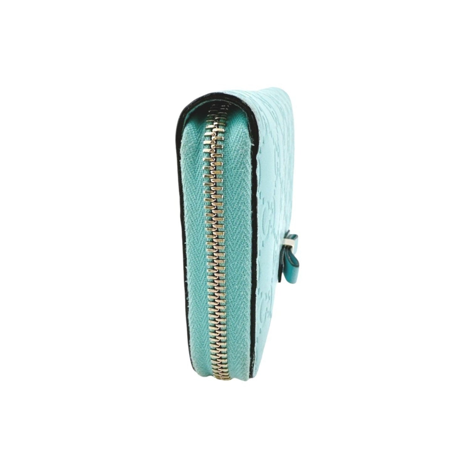Gucci Blue Light Blue Leather Long Wallet (Bi-Fold) ( )