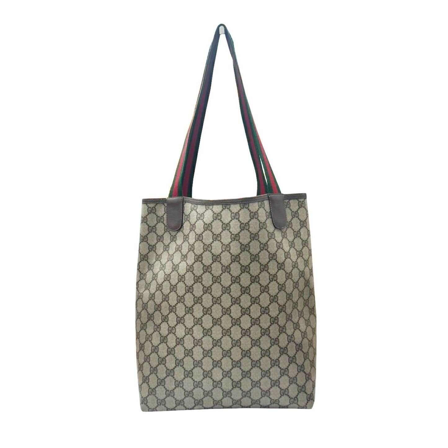 Gucci Beige Pvc Leather Tote Bag ( )