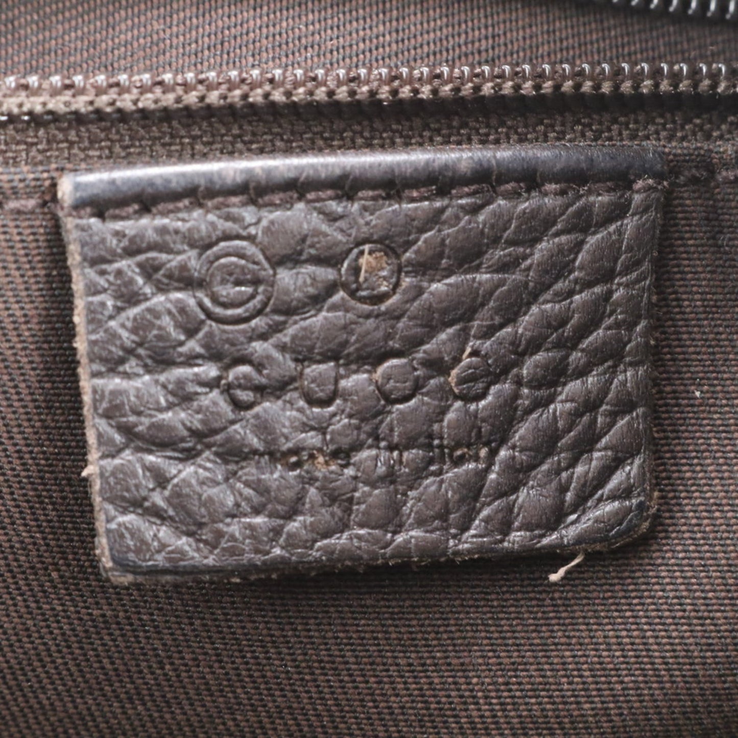 Gucci Brown Leather Canvas Shoulder Bag ( )
