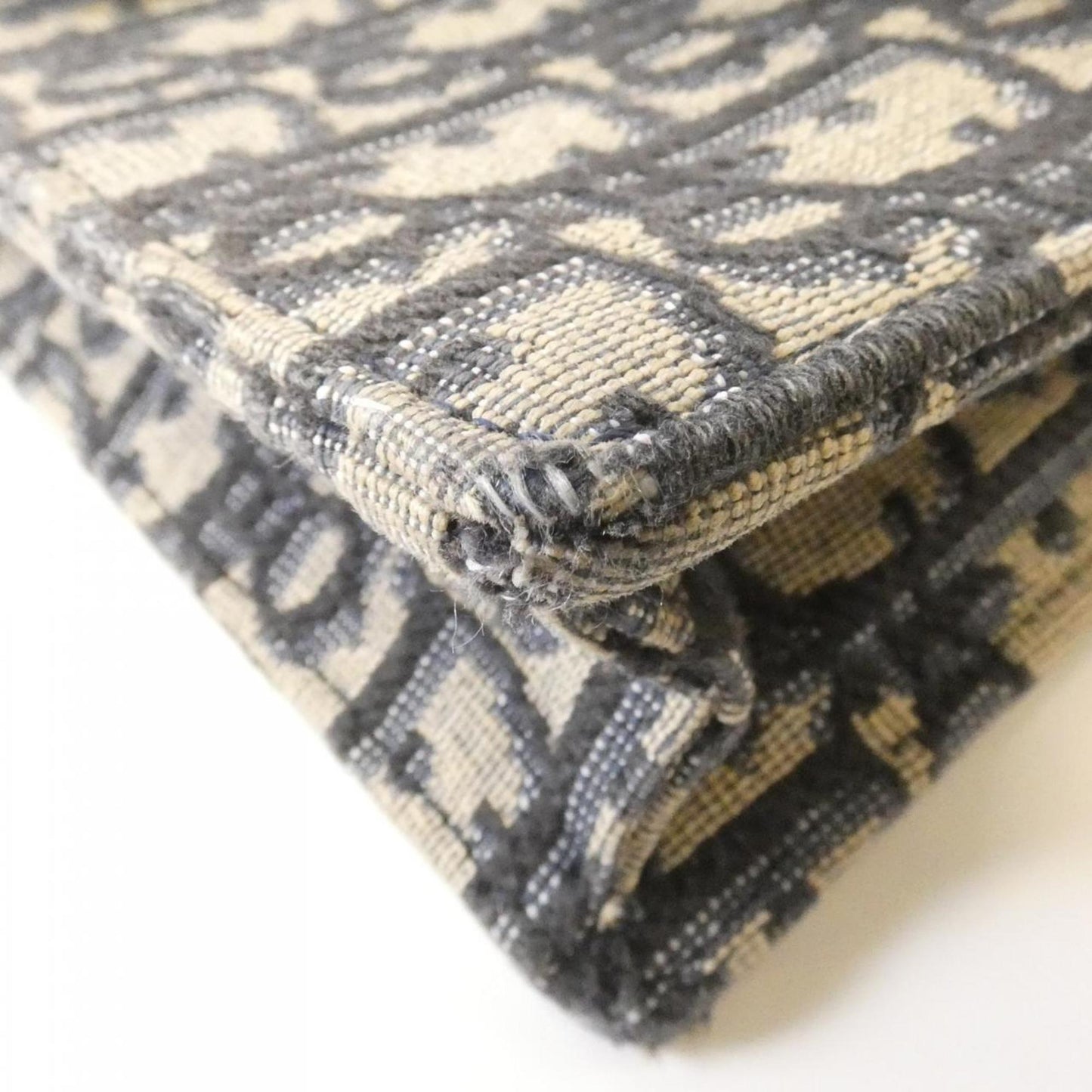 Christian Dior Blue Canvas Chain/Shoulder Wallet ()