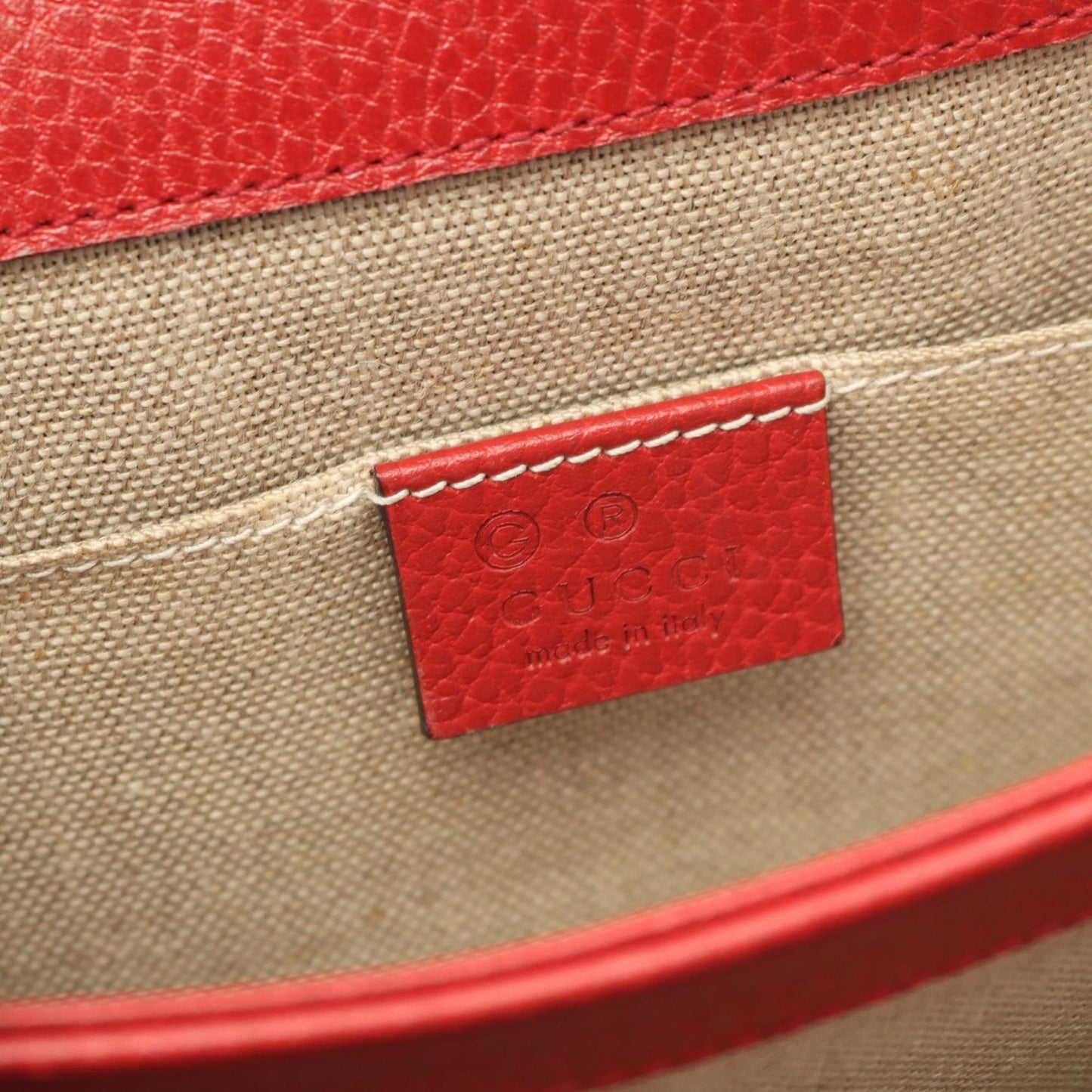 Gucci Red Color Leather Shoulder Bag ( )
