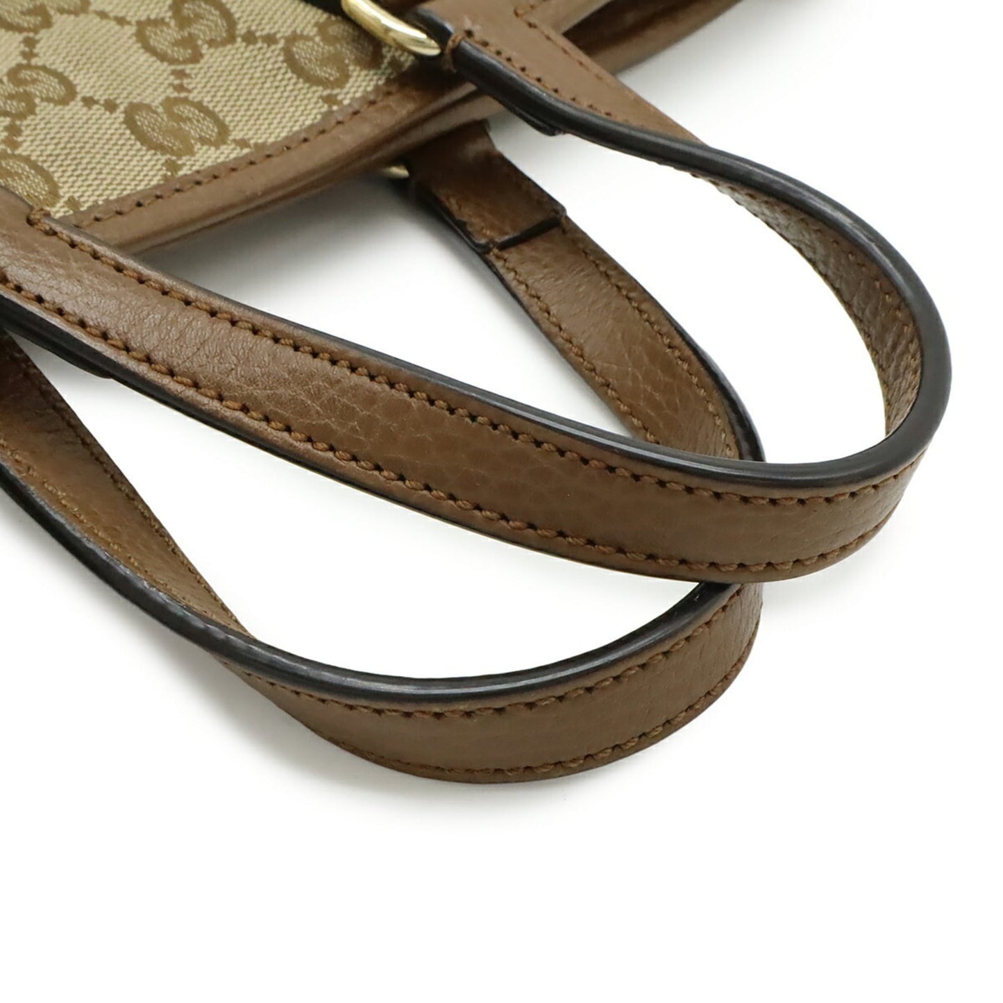 Gucci Beige Beige Brown Brown Gg Canvas Leather Handbag Shoulder Bag ( )