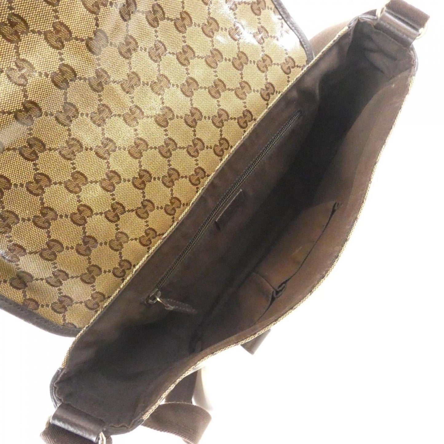 Gucci Beige Brown Gg Crystal Shoulder Bag ( )