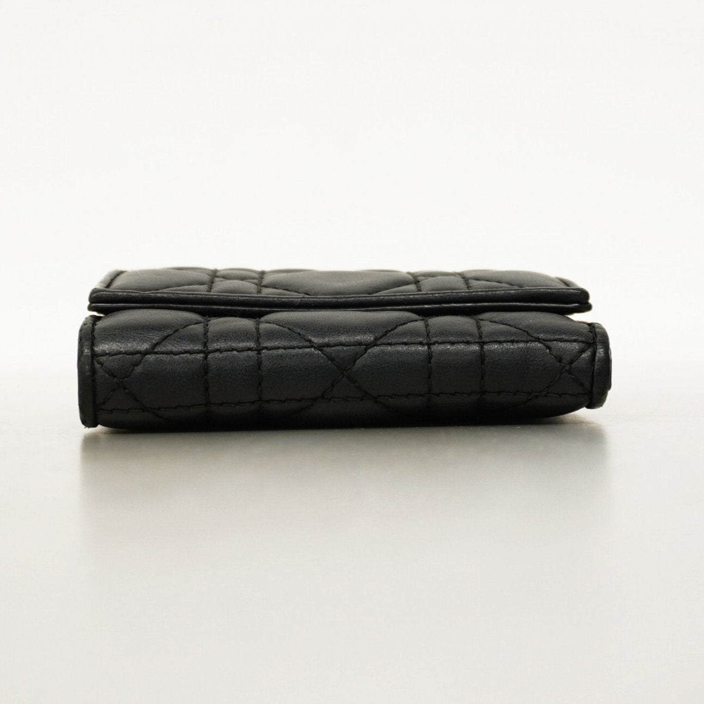 Christian Dior Black Leather Wallet (Tri-Fold) ()