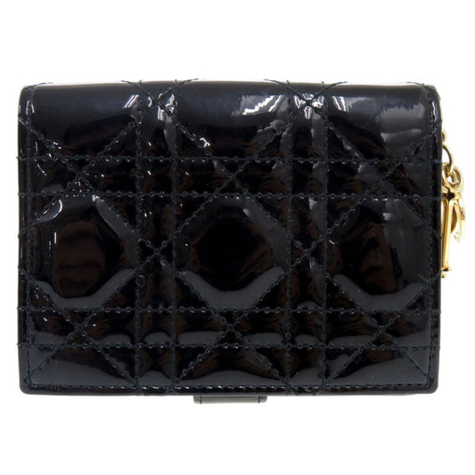 Christian Dior Black Patent Leather Wallet (Bi-Fold) ()