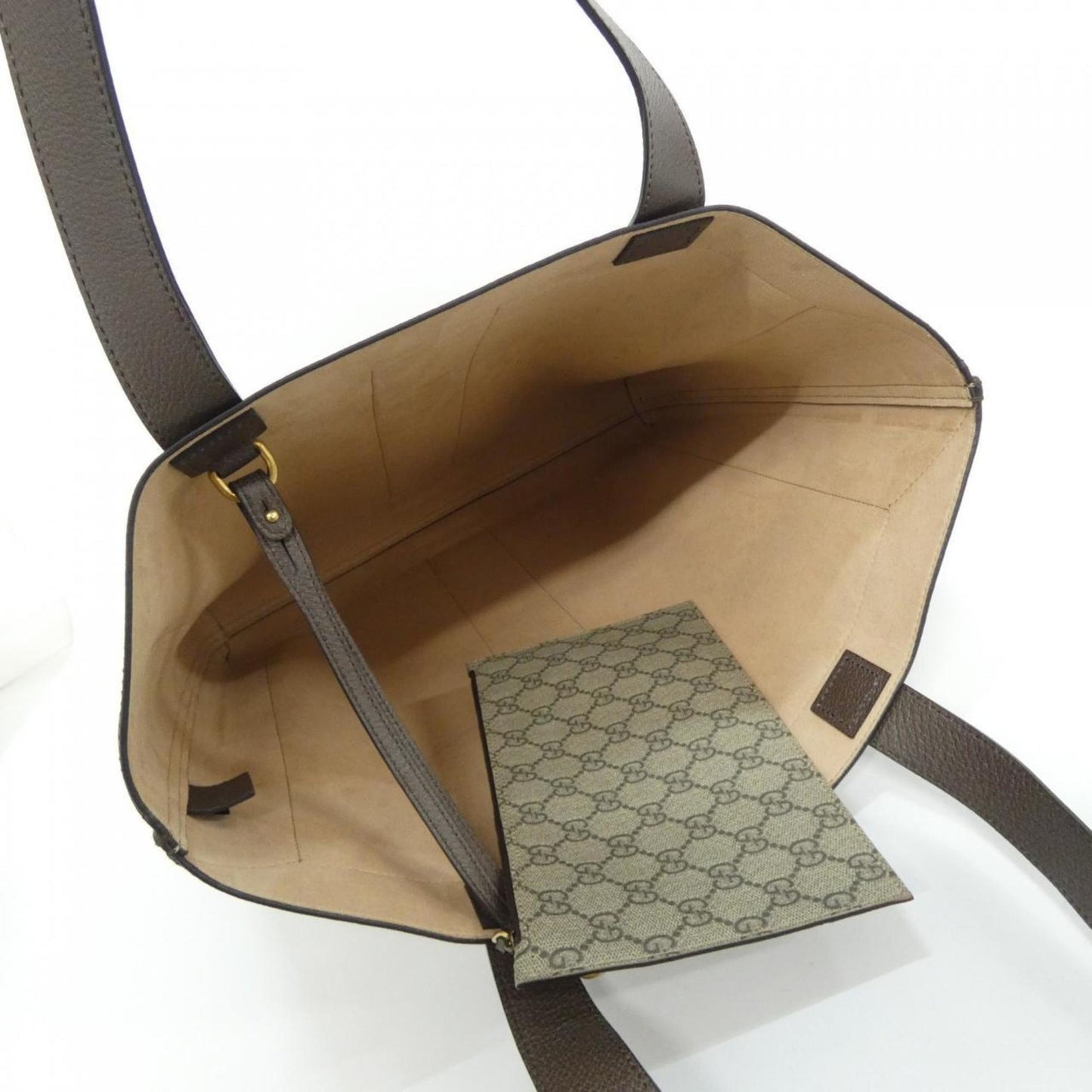 Gucci Beige Brown Canvas Handbag ( )