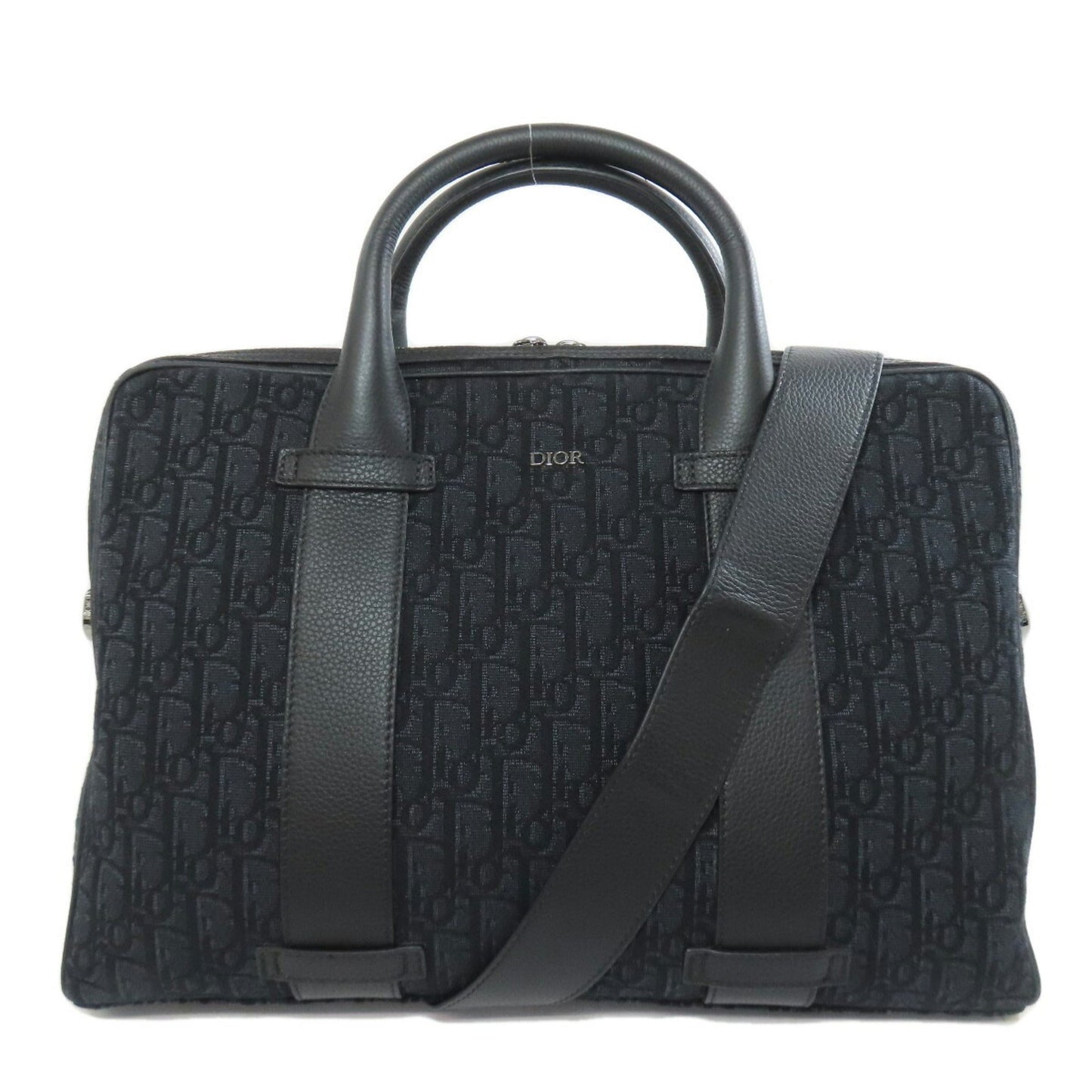 Christian Dior Black Canvas Briefcase ()
