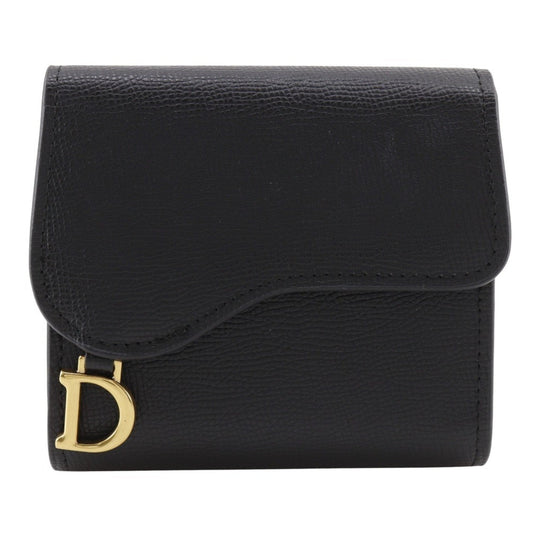 Christian Dior Black Leather Wallet (Tri-Fold) ()