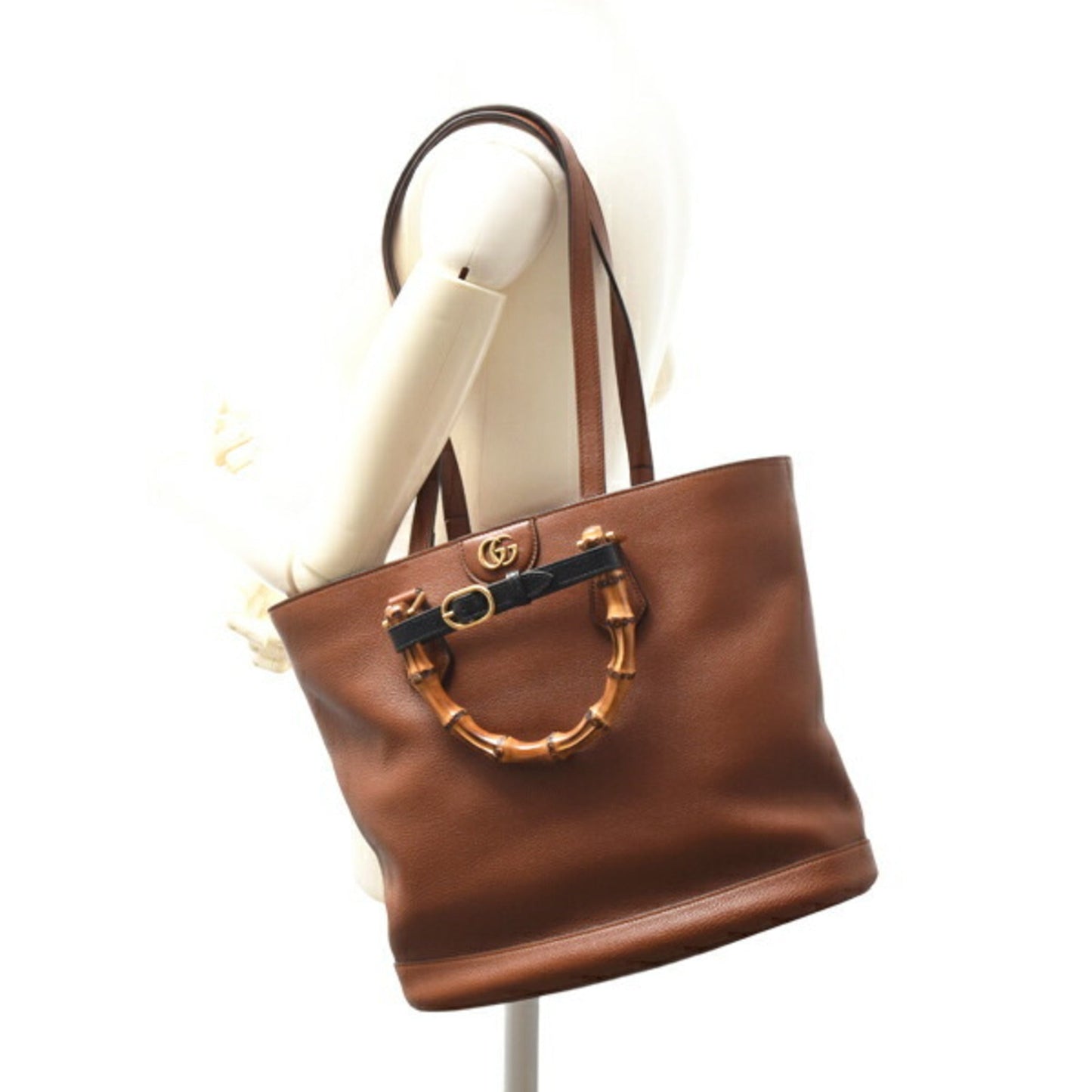 Gucci Beige Leather Tote Bag ( )