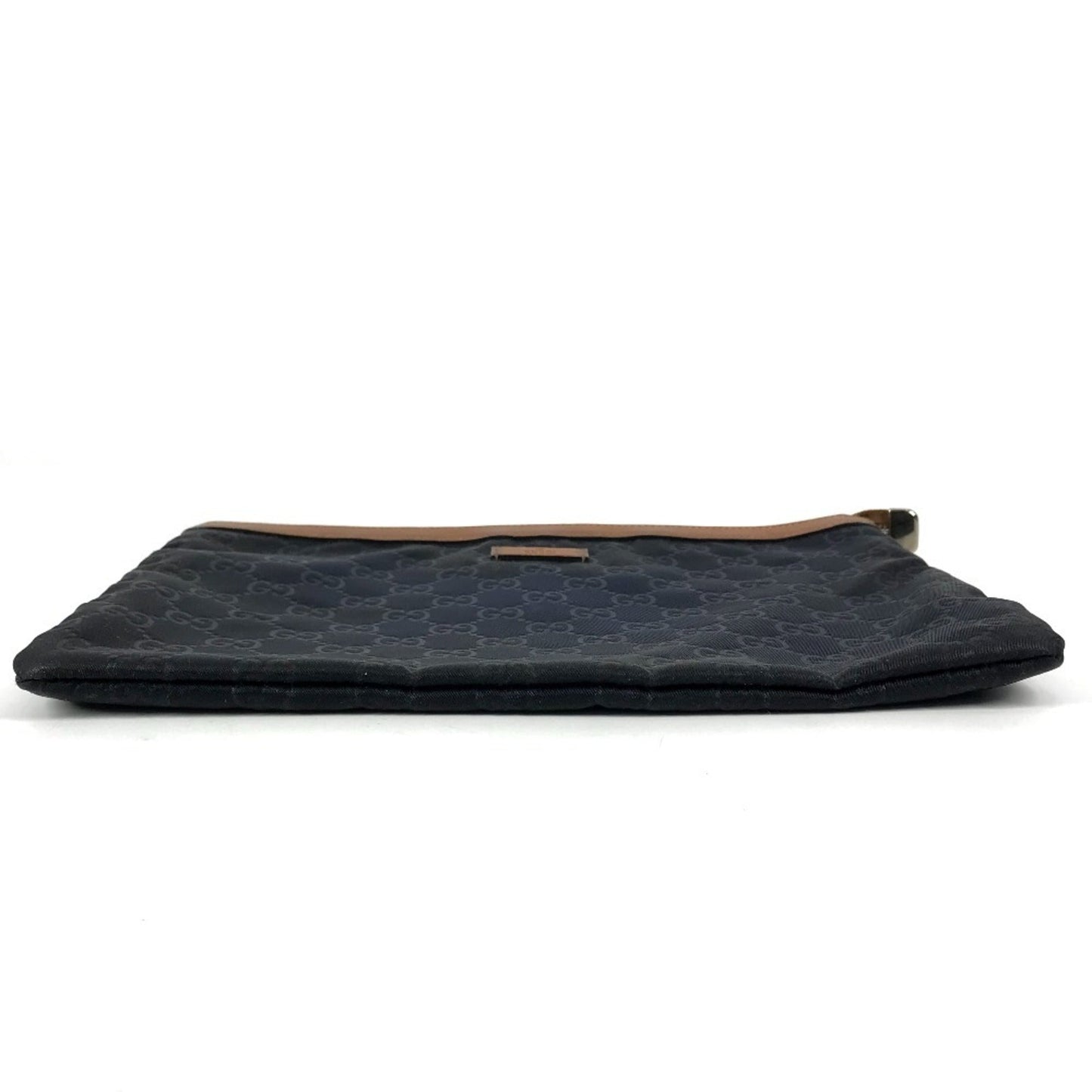 Gucci Navy Leather Nylon Clutch Bag ( )