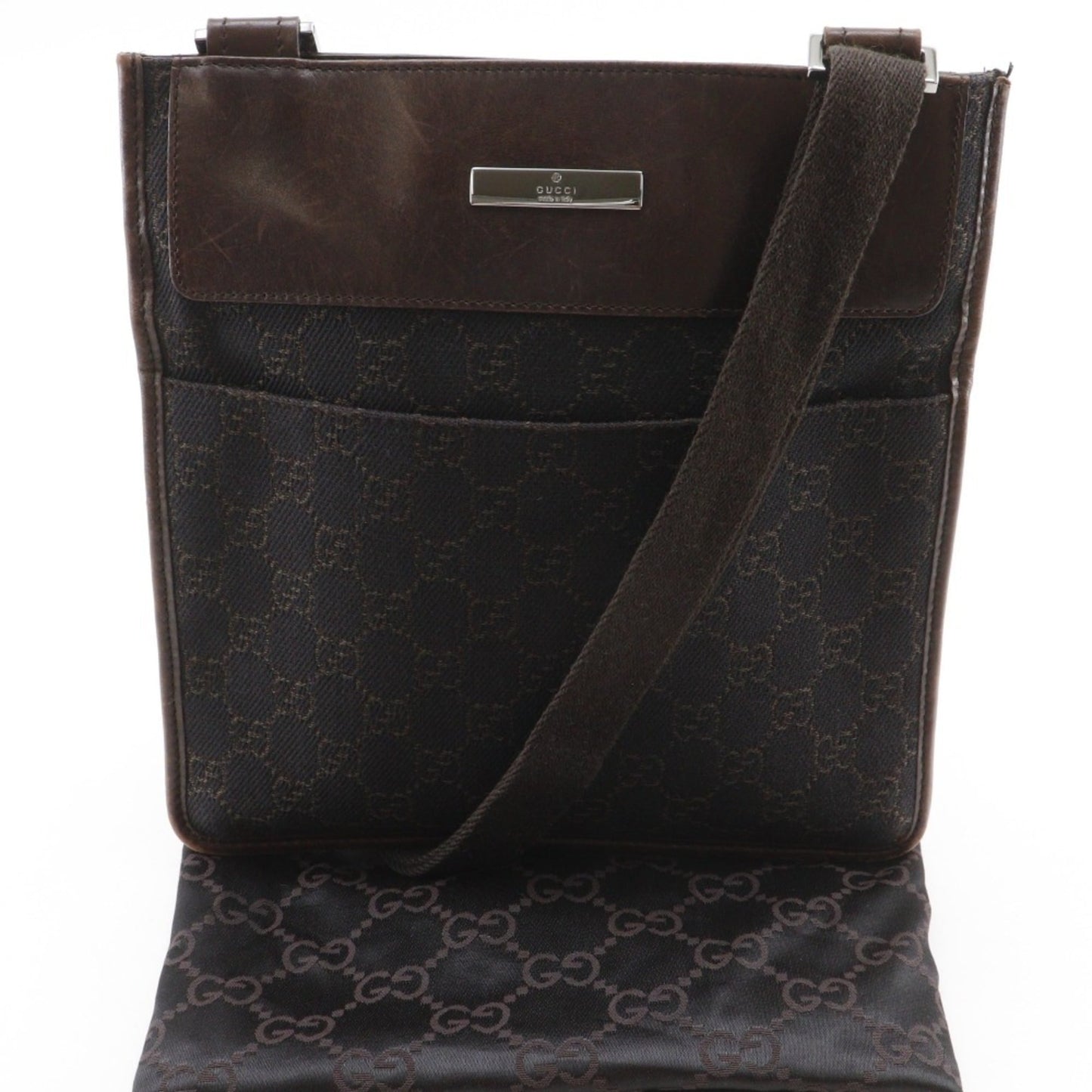 Gucci Brown Gg Canvas Shoulder Bag ( )