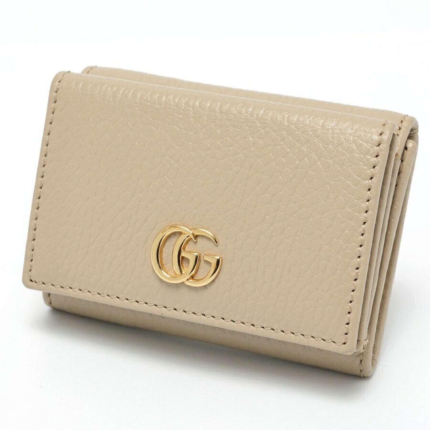 Gucci Beige Yellow Leather Wallet (Tri-Fold) ( )