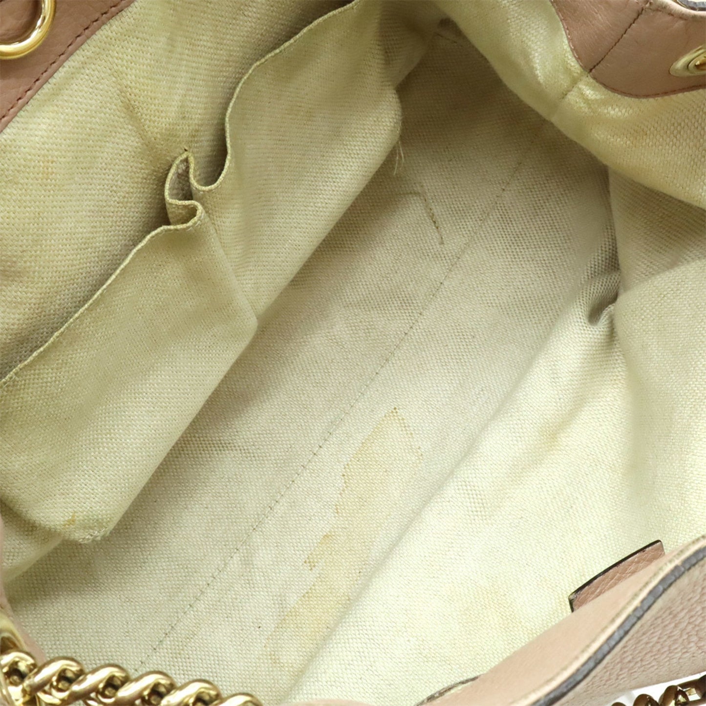 Gucci Pink Leather Shoulder Bag Tote Bag ( )