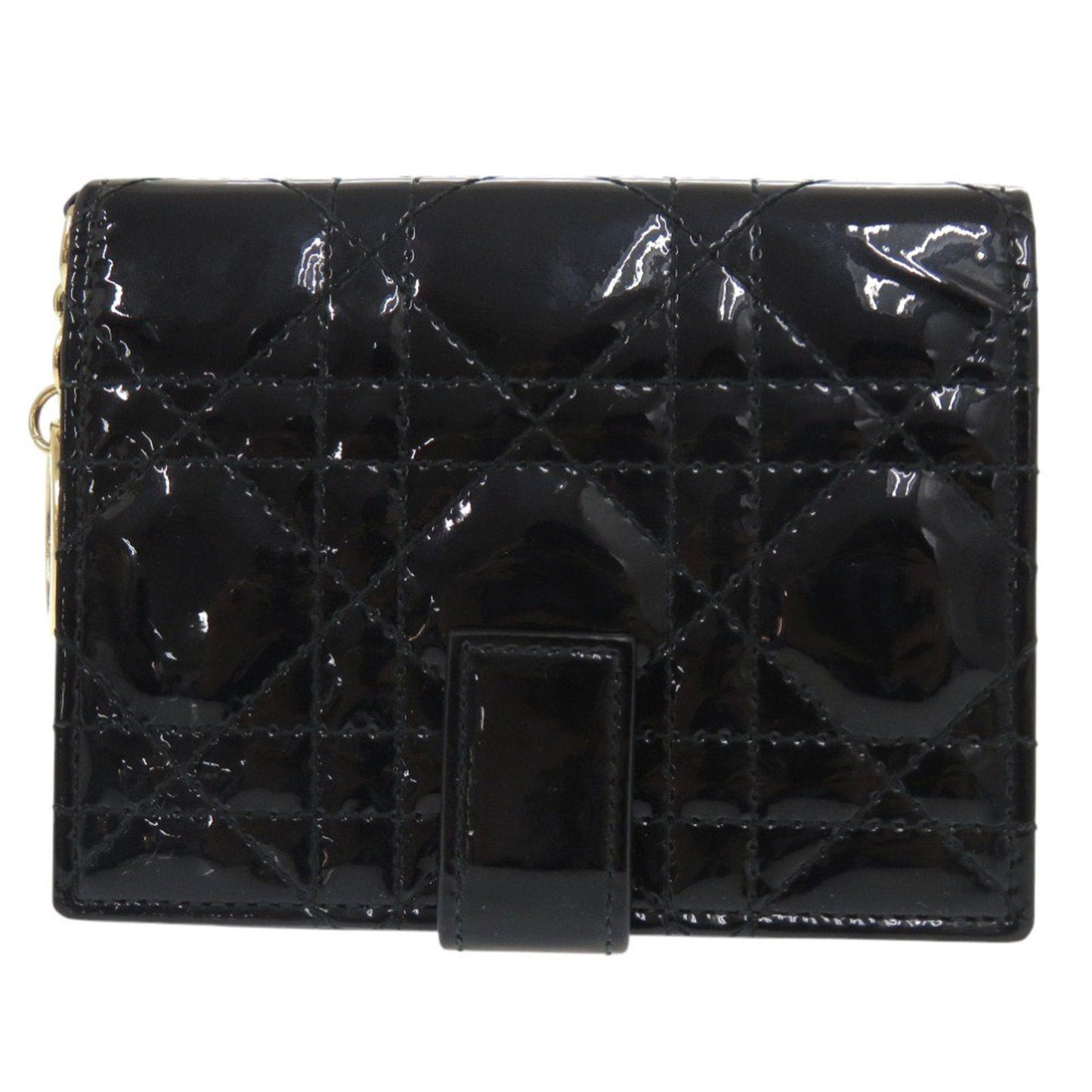Christian Dior Black Patent Leather Wallet (Bi-Fold) ()