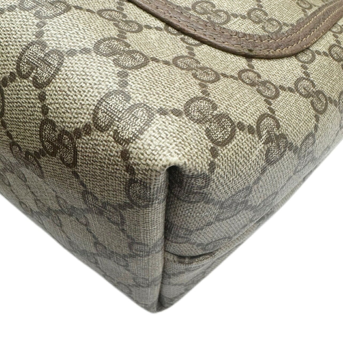 Gucci Beige Pvc Leather Tote Bag ( )